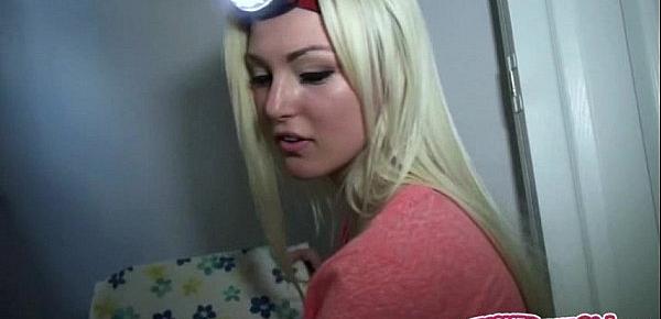  Hot blonde gf Jenna Ivory railed with her bf on tape
